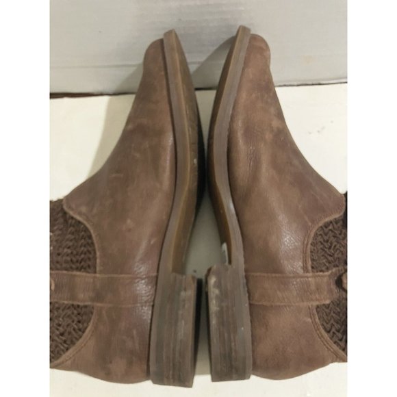 Timberland Savin Hill Women's Size 8.5 Brown  Leather Weave Ankle Boot shoe - Picture 5 of 7